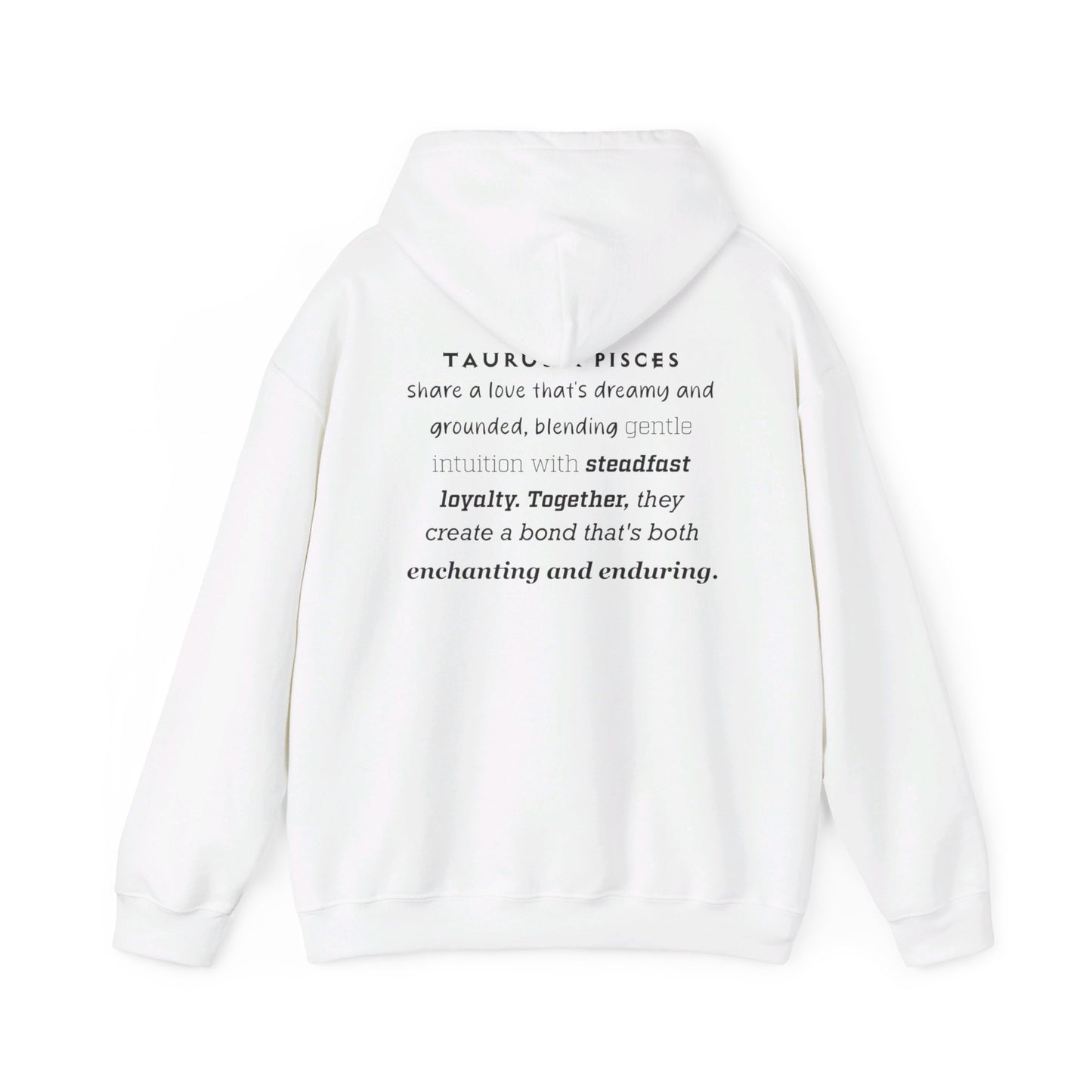 Couples Zodiac Hoodie with Taurus and Pisces Design