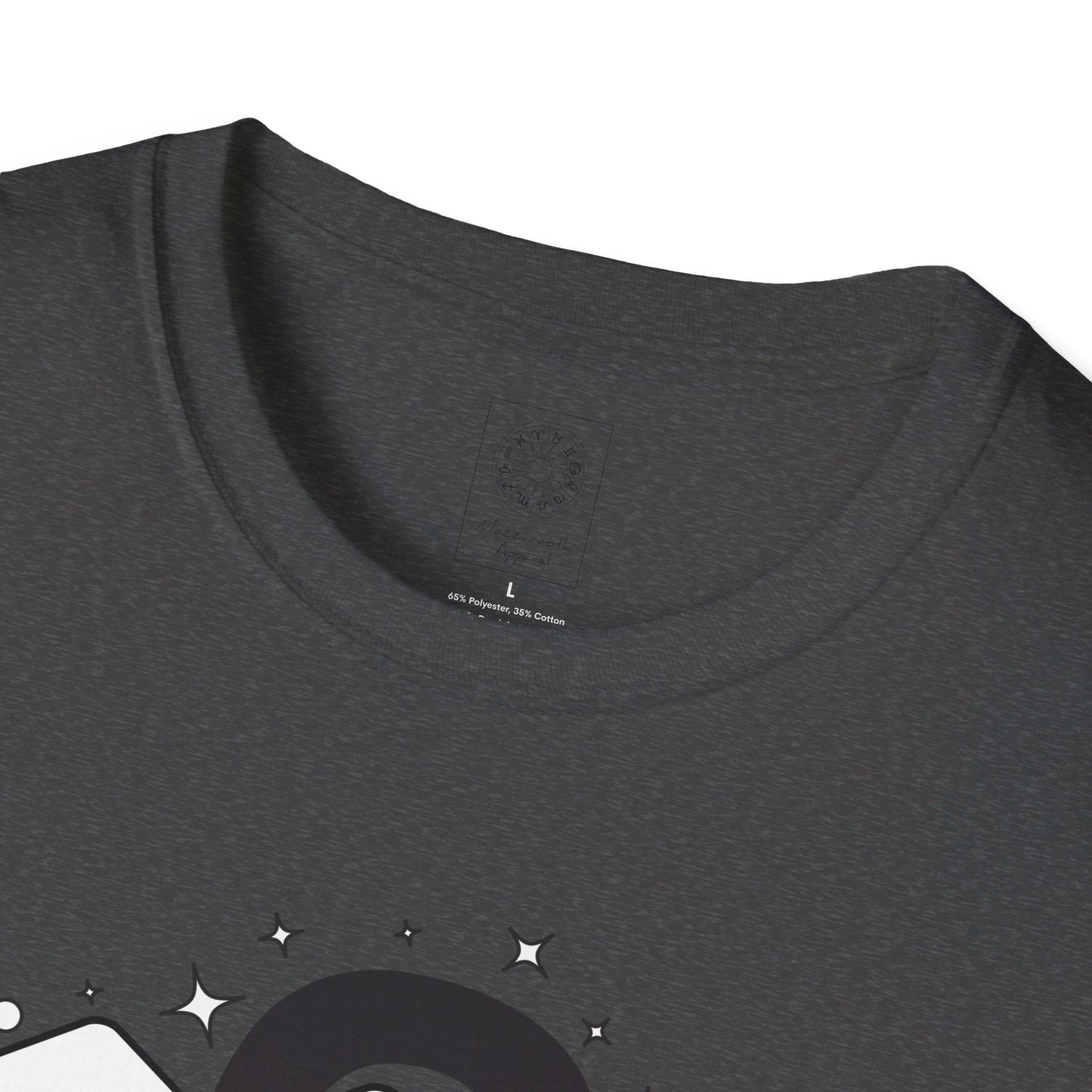 Astrology Zodiac Unisex Softstyle T-Shirt with Leo and Aquarius Symbols and Love Description