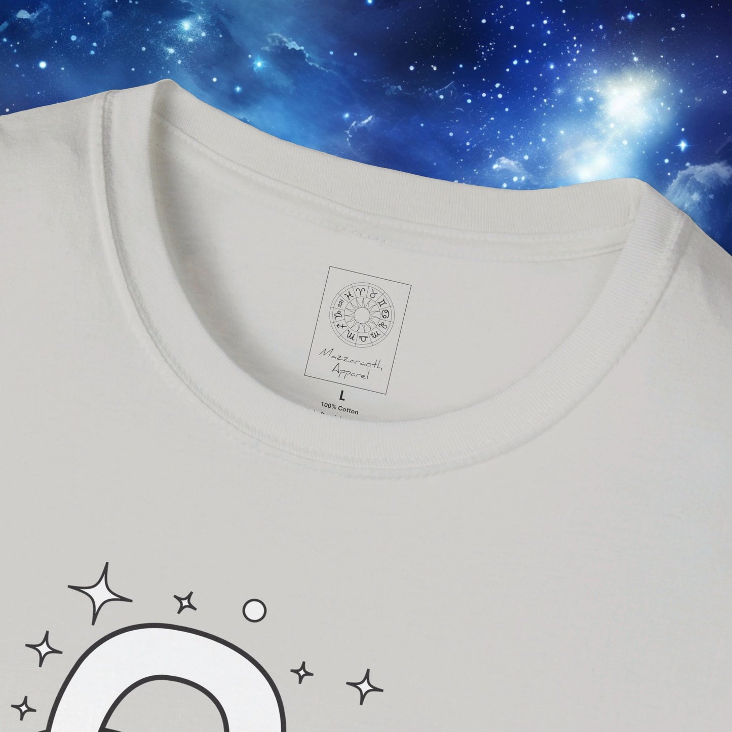 Astrology Zodiac Unisex Softstyle T-Shirt with Aries and Leo Symbols and Love Description