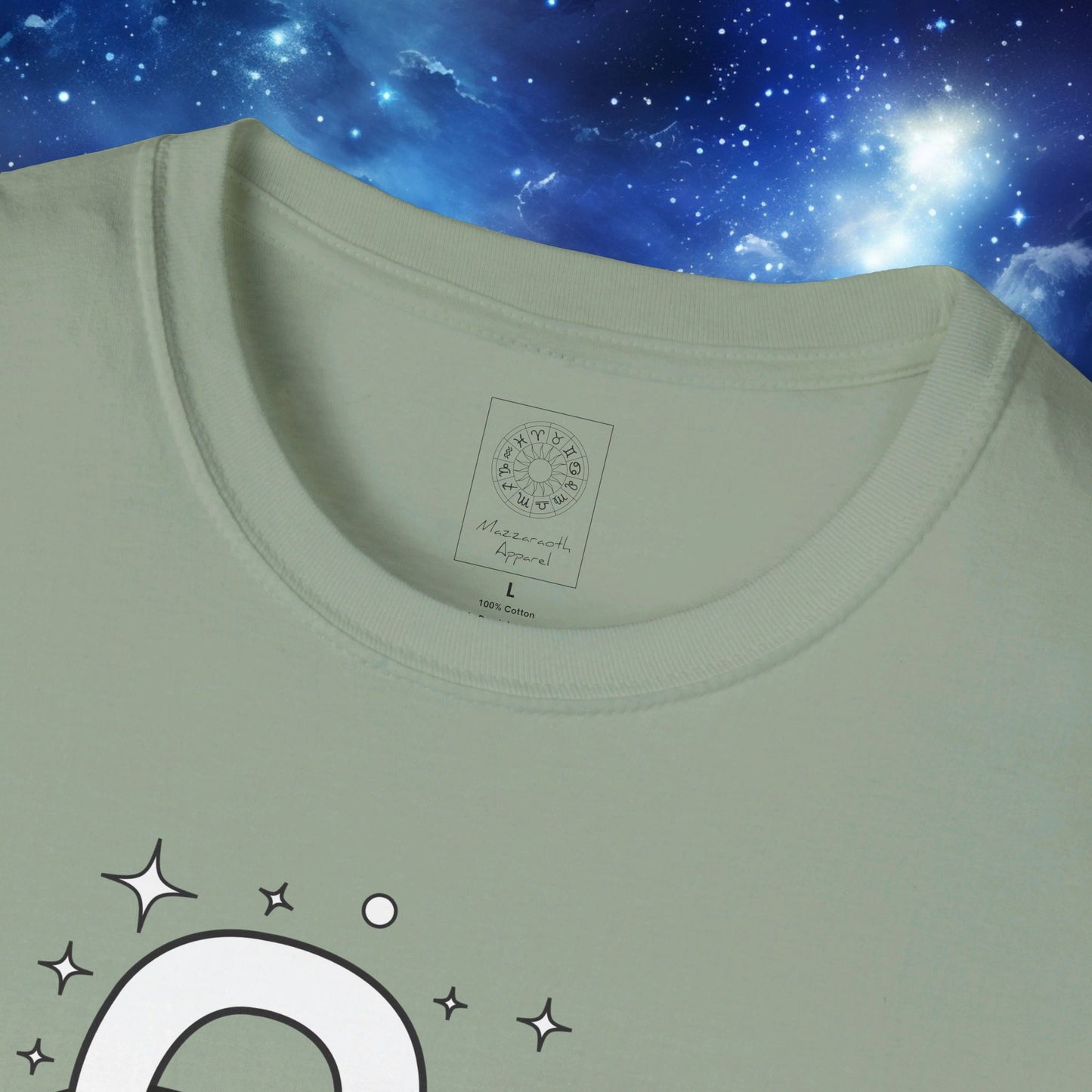Astrology Zodiac Unisex Softstyle T-Shirt with Aries and Leo Symbols and Love Description