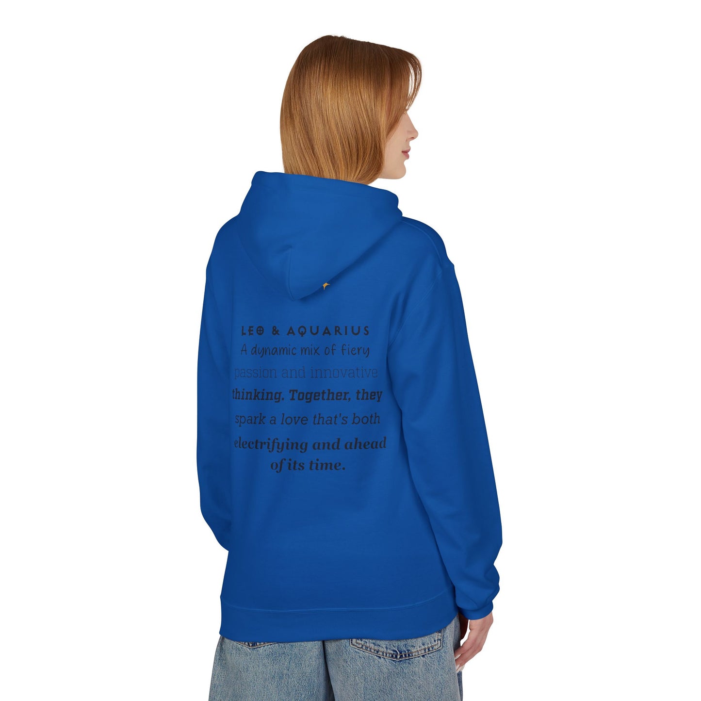 Astrology Zodiac Pairing Hoodie - Leo and Aquarius Love Description