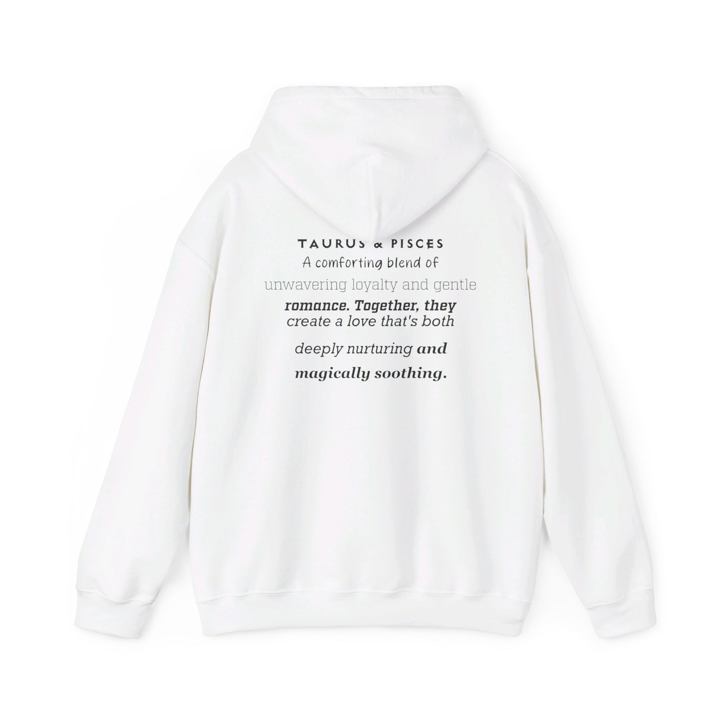 Couples Zodiac Hoodie with Taurus and Pisces Design 2