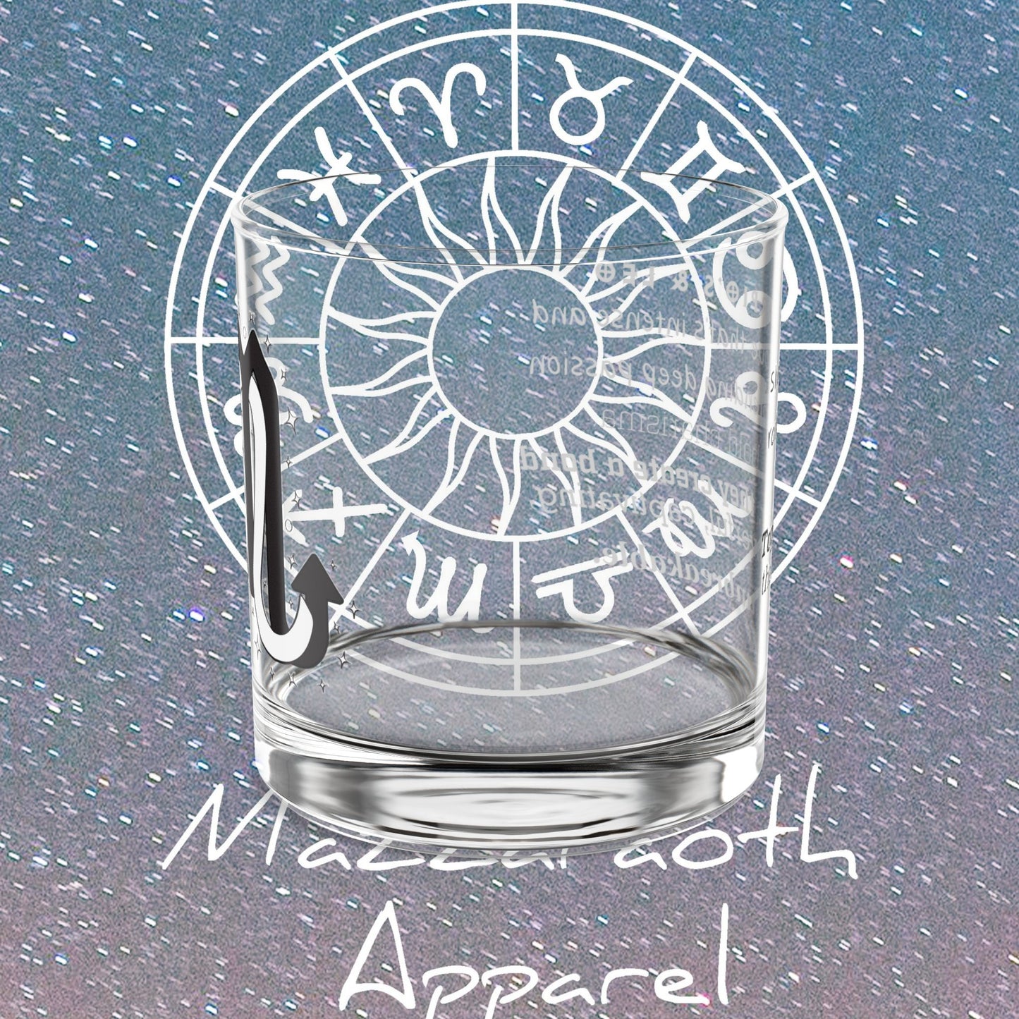 Scorpio Leo Zodiac Rocks Glass