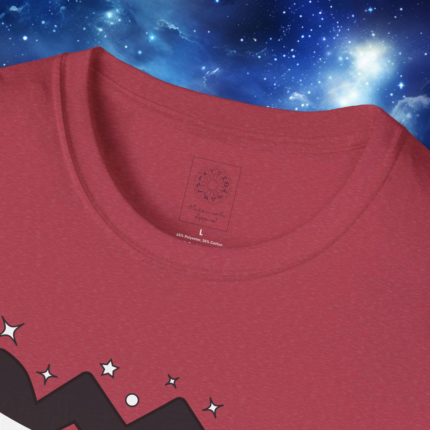 Astrology Zodiac Unisex Softstyle T-Shirt with Virgo and Gemini Symbols and Love Description