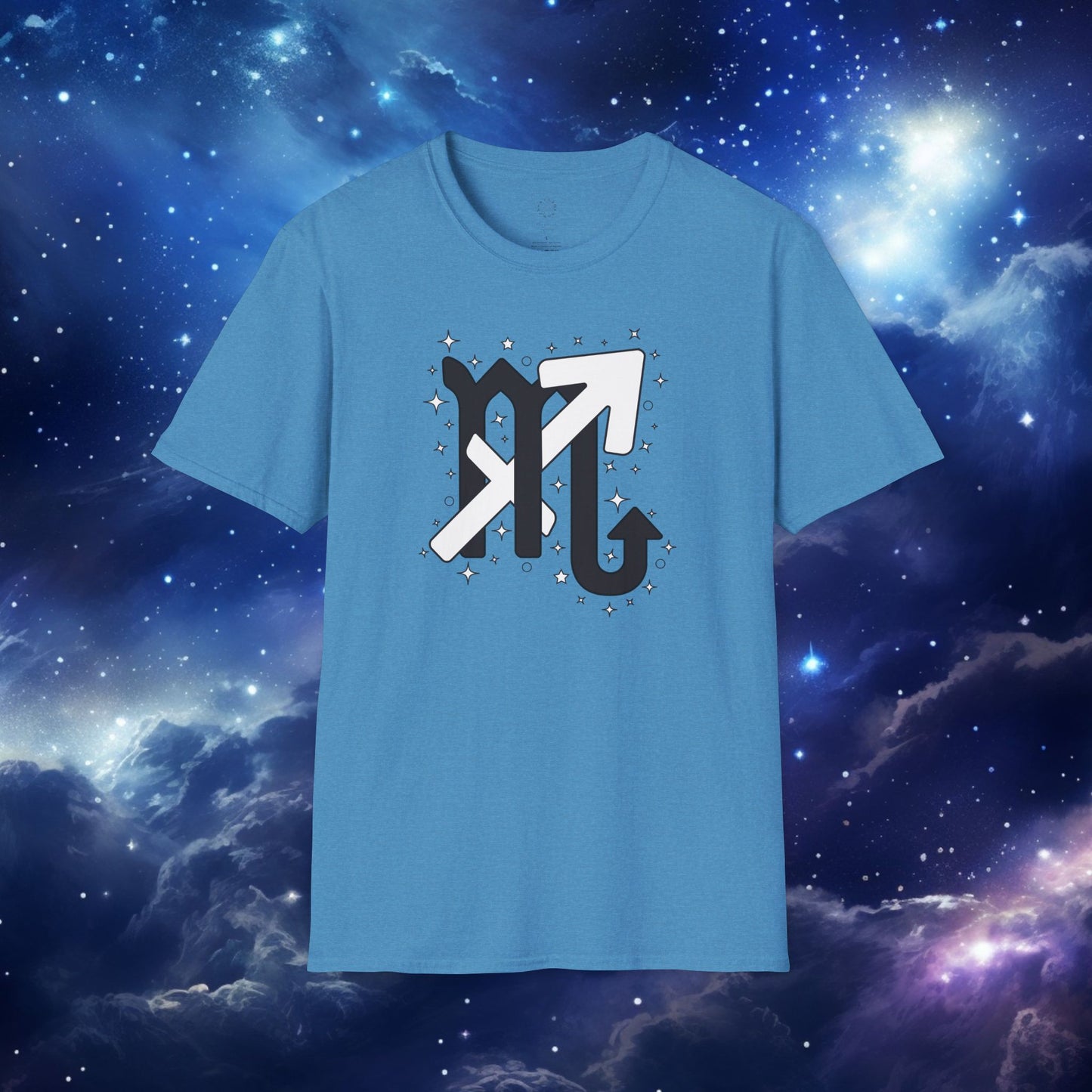Astrology Zodiac Unisex Softstyle T-Shirt Scorpio and Sagittarius with Love Description