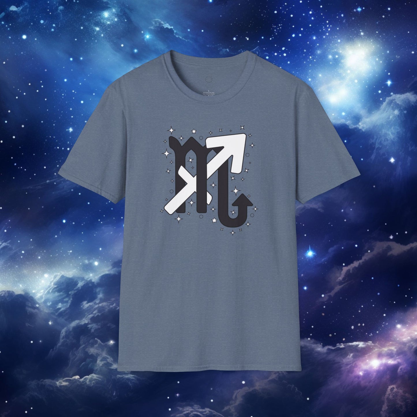 Astrology Zodiac Unisex Softstyle T-Shirt Scorpio and Sagittarius with Love Description