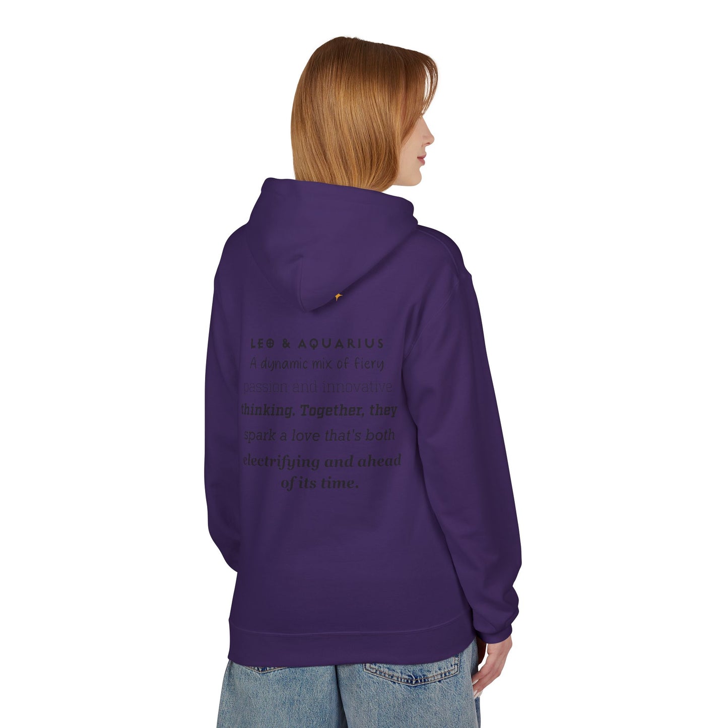 Astrology Zodiac Pairing Hoodie - Leo and Aquarius Love Description