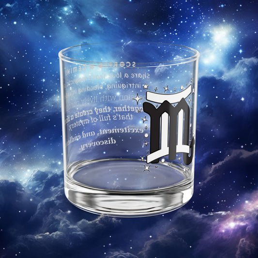 Scorpio Gemini Zodiac Rocks Glass