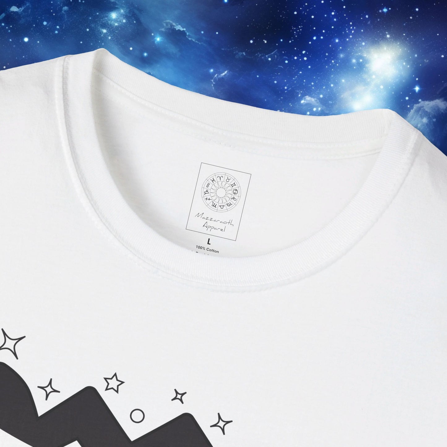 Astrology Zodiac Unisex Softstyle T-Shirt with Virgo and Gemini Symbols and Love Description
