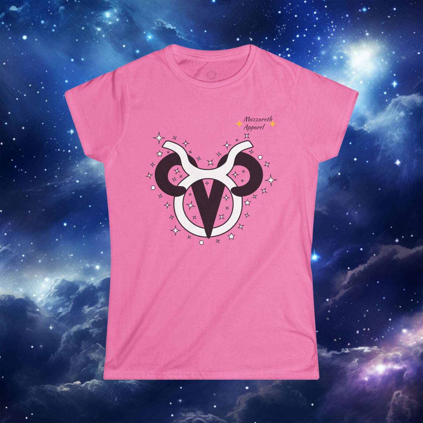 Astrology Zodiac Women's Softstyle Tee with Aries and Taurus and Love Description
