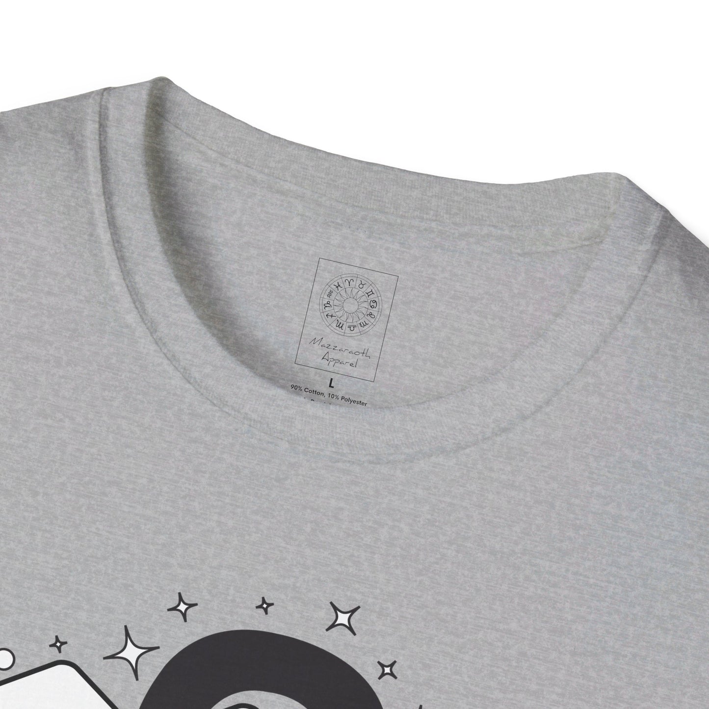 Astrology Zodiac Unisex Softstyle T-Shirt with Leo and Aquarius Symbols and Love Description