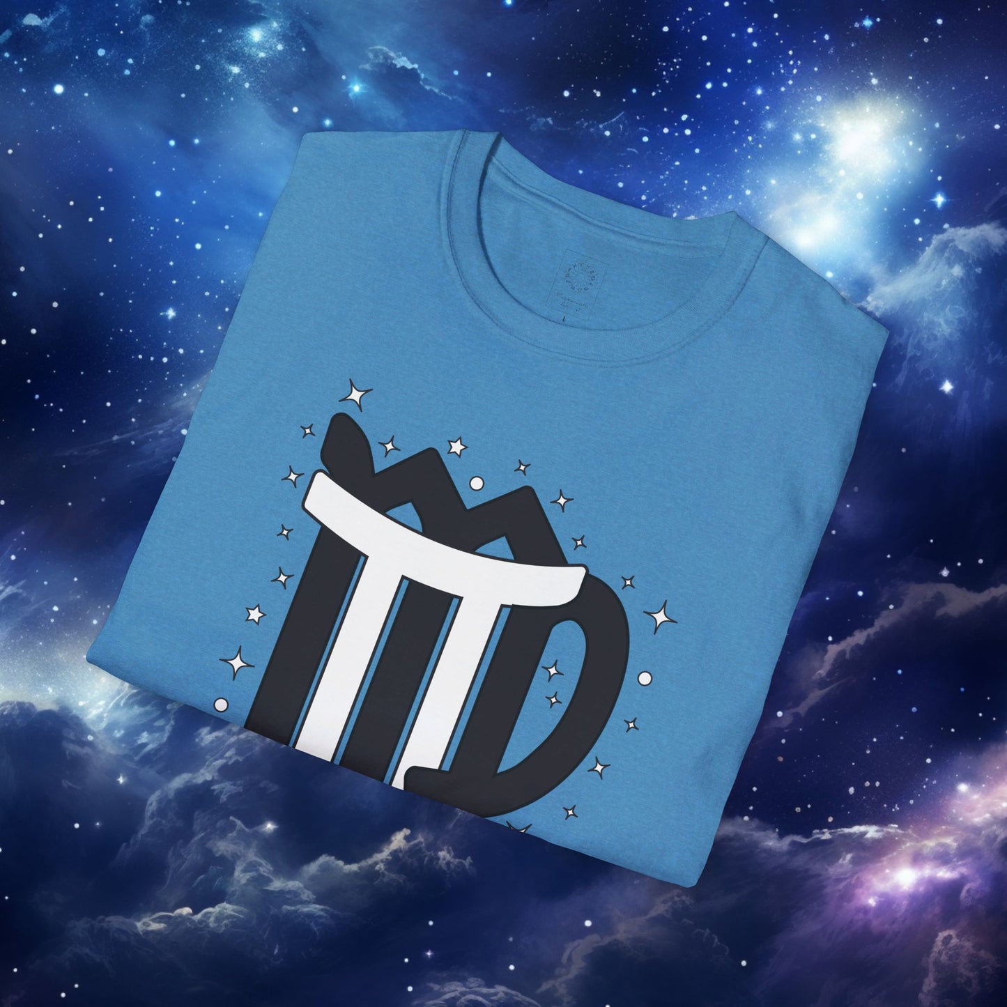 Astrology Zodiac Unisex Softstyle T-Shirt with Virgo and Gemini Symbols and Love Description