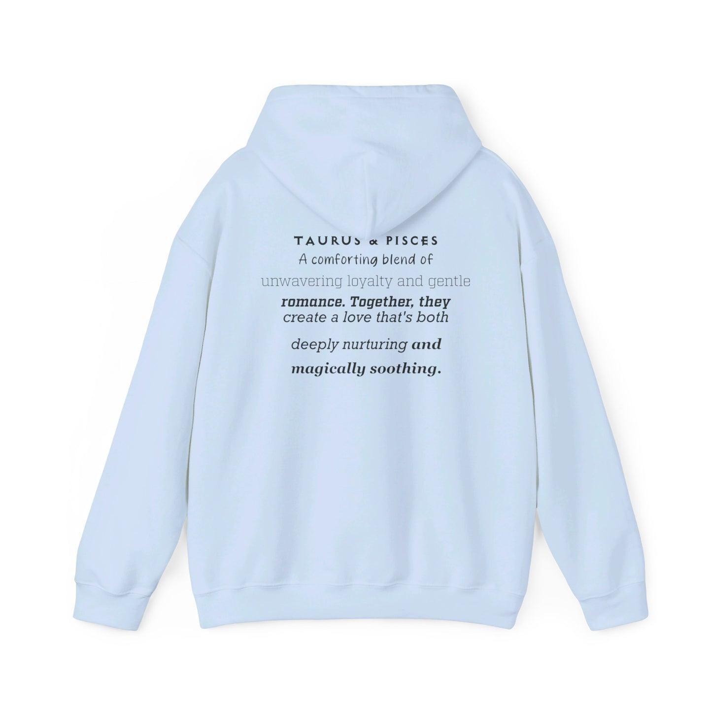 Couples Zodiac Hoodie with Taurus and Pisces Design 2