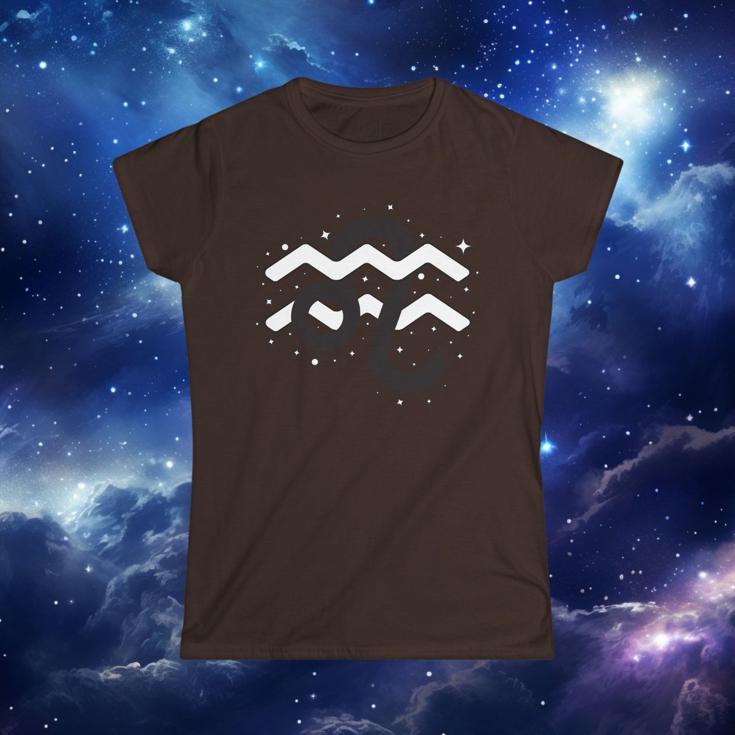 Astrology Zodiac Women's Softstyle Tee with Leo and Aquarius and Love Description