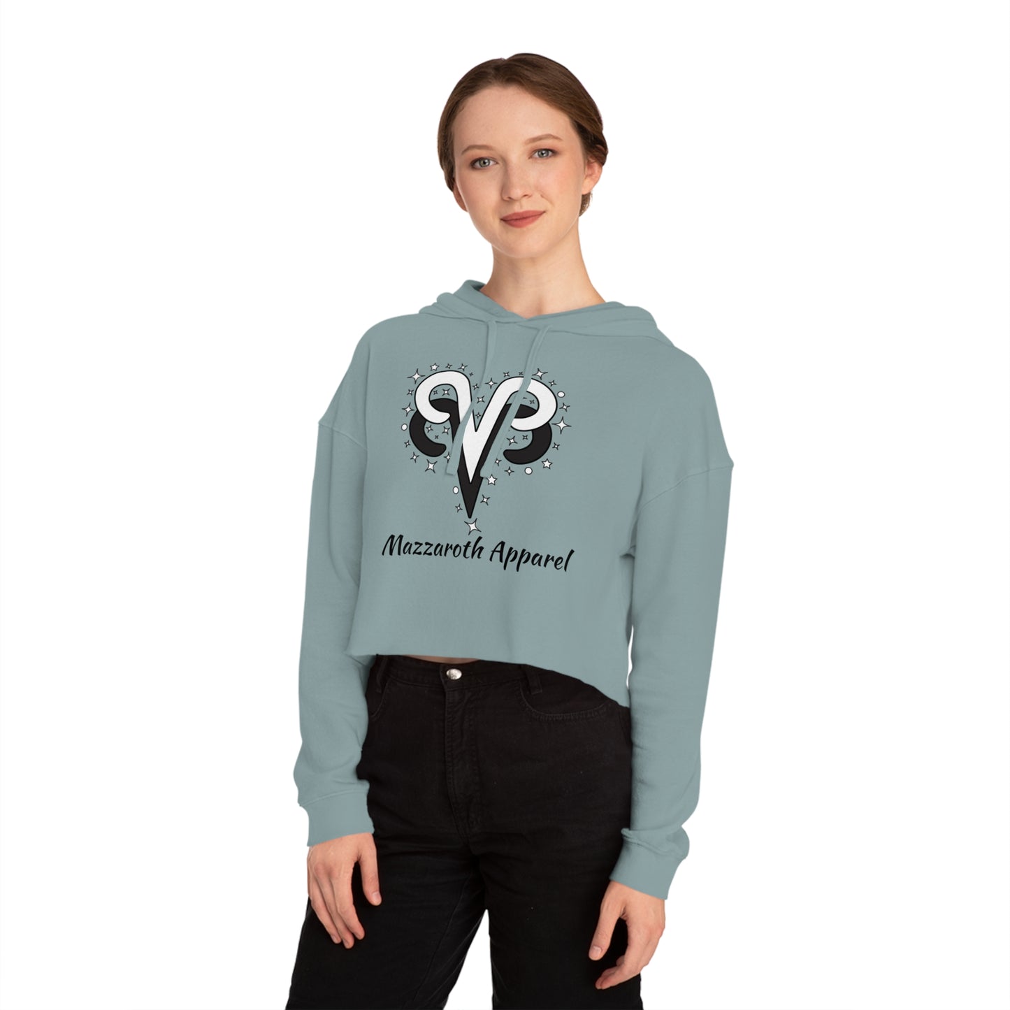 Cropped Hoodie Aries and Aries Love Description Sweatshirt