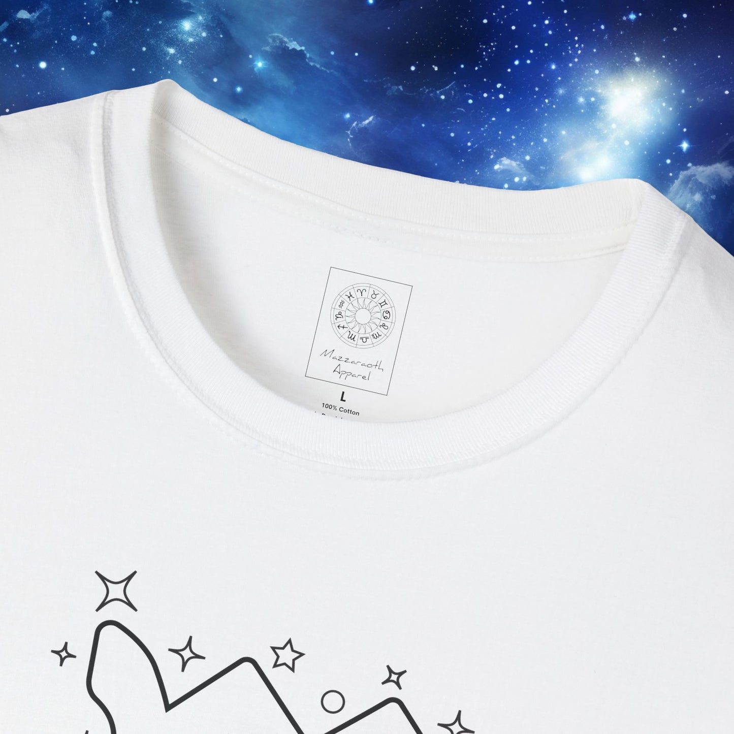 Astrology Zodiac Unisex Softstyle T-Shirt Leo and Scorpio With Love Description On Back