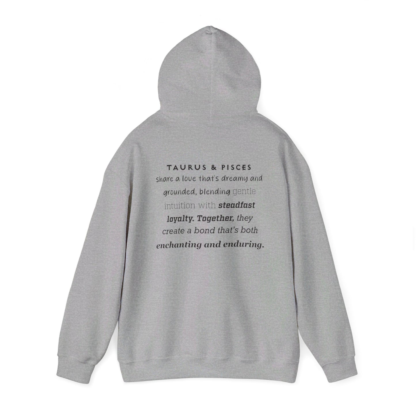 Couples Zodiac Hoodie with Taurus and Pisces Design