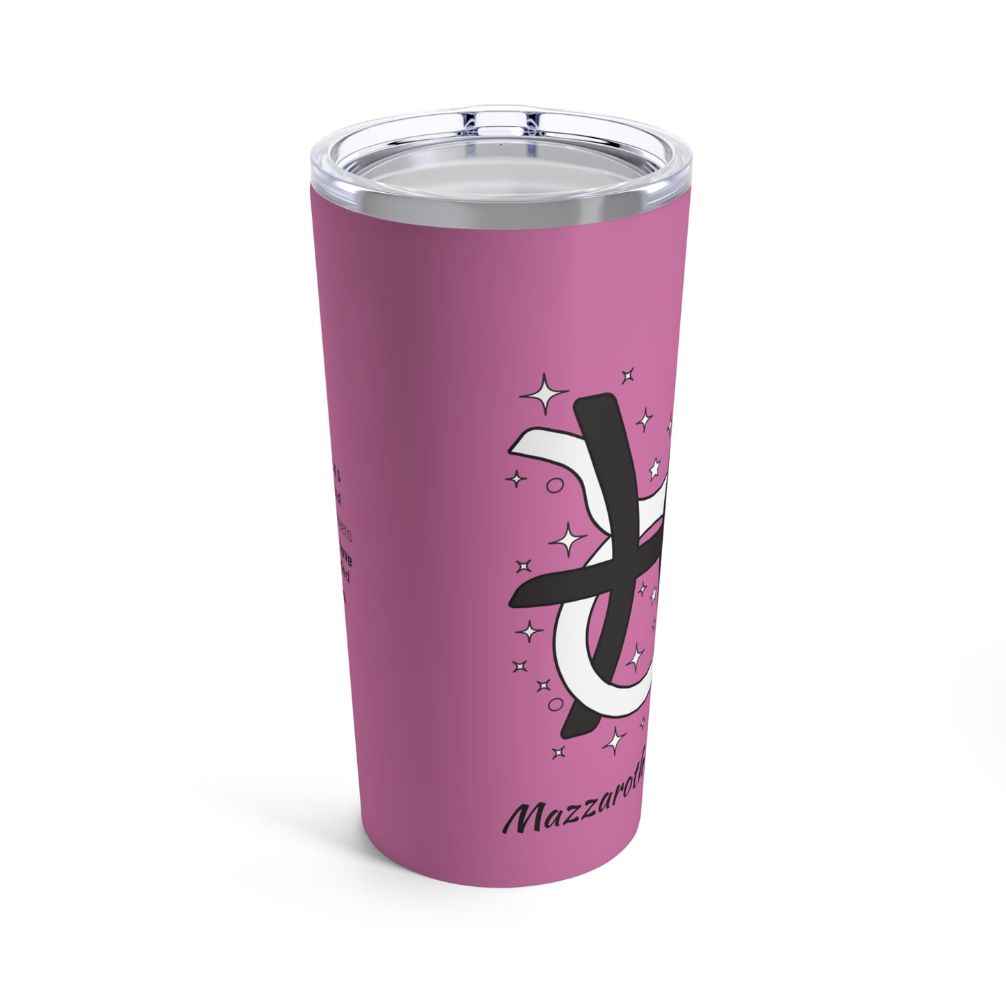 Zodiac Tumbler 20oz Intertwined Pisces and Taurus Love Description
