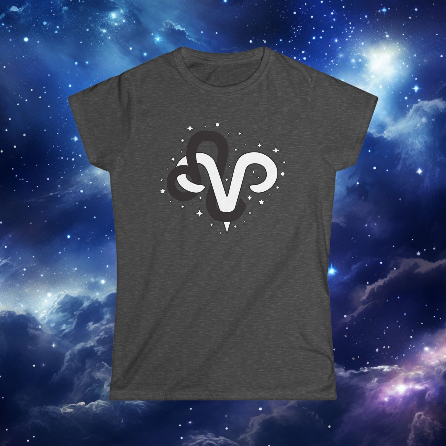 Astrology Zodiac Women's Softstyle Tee Leo and Aries with Love Description
