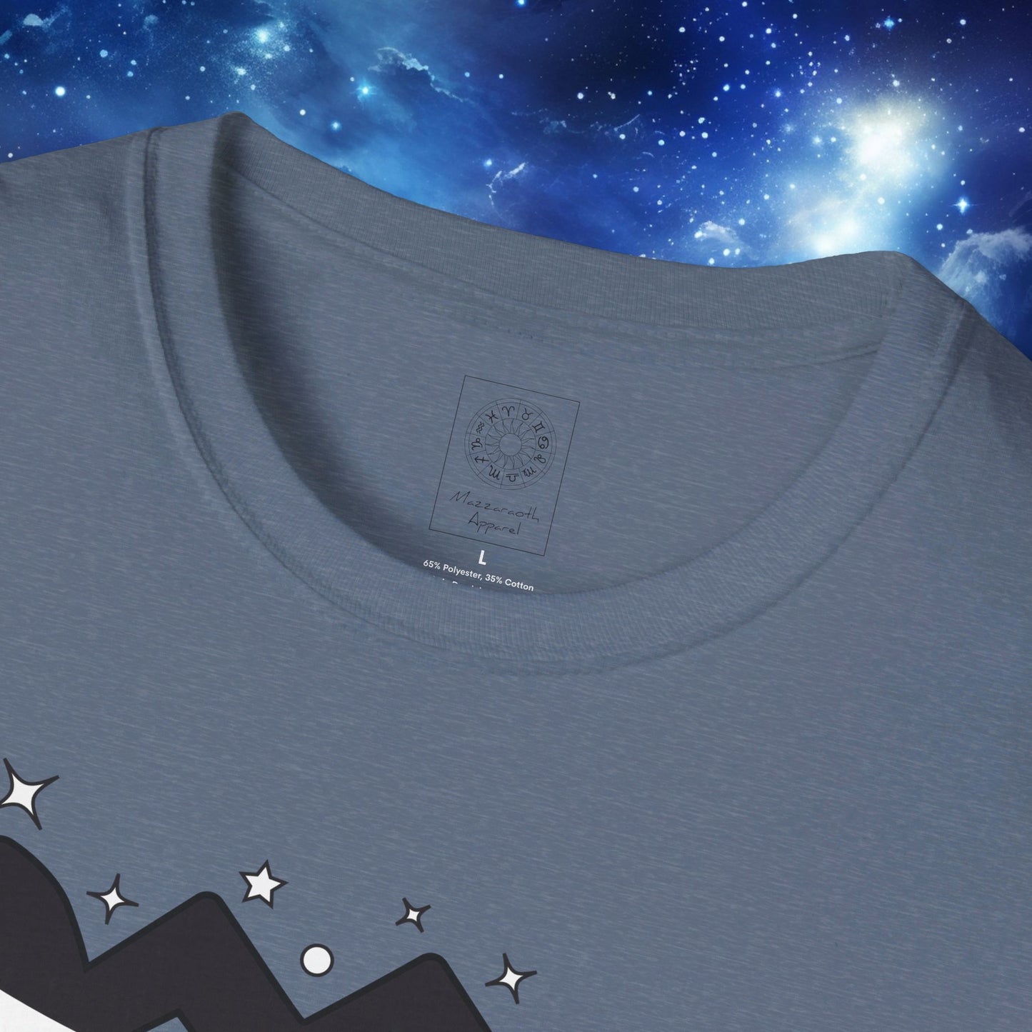 Astrology Zodiac Unisex Softstyle T-Shirt with Virgo and Gemini Symbols and Love Description