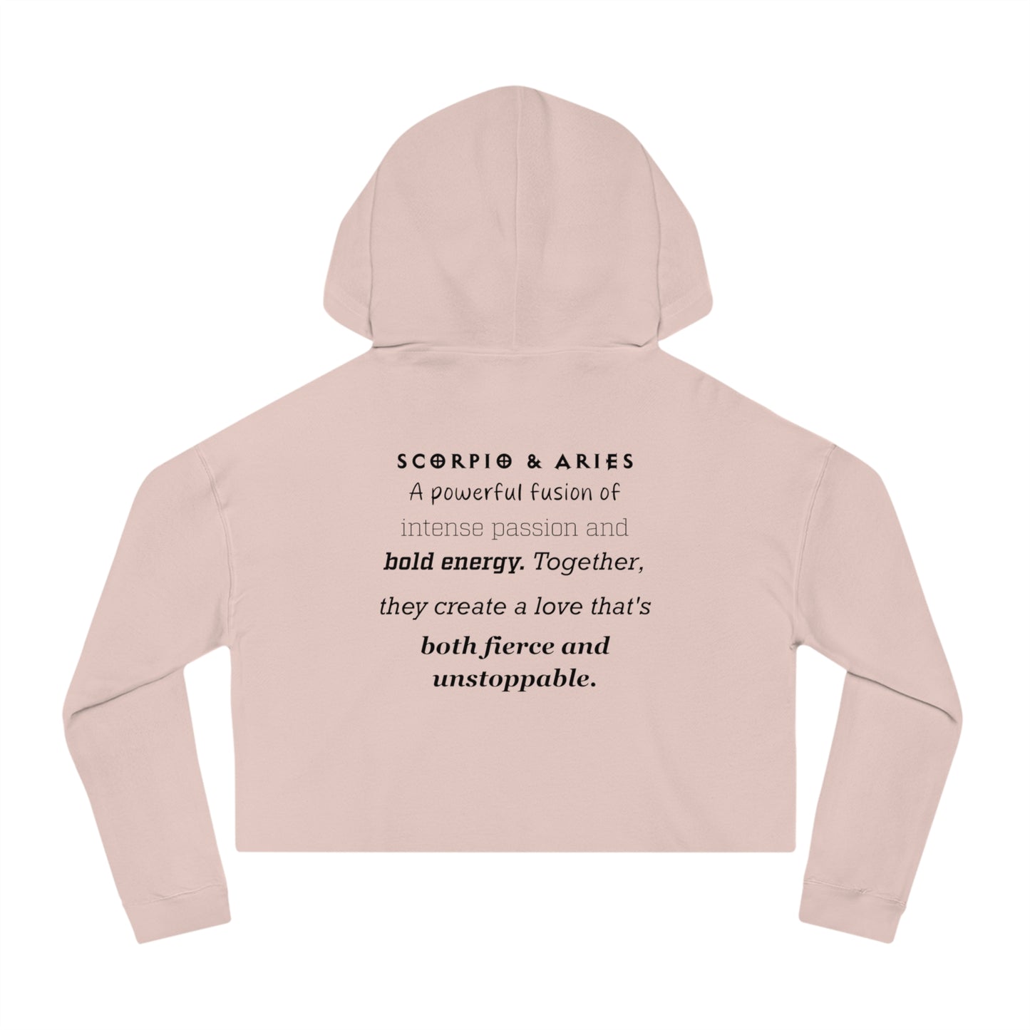 Cropped Hoodie Scorpio and Aries Love Description Sweatshirt