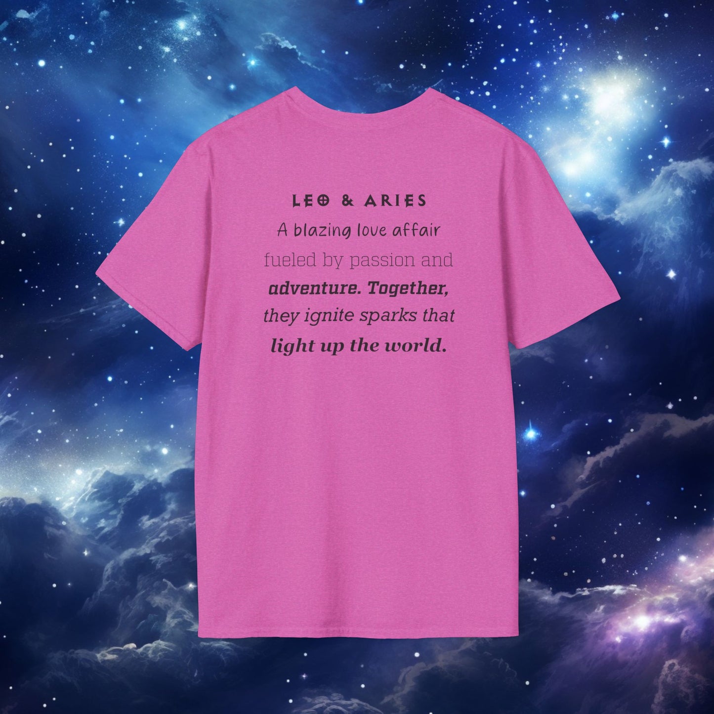 Astrology Symbol Unisex T-Shirt Leo Aries Love Description