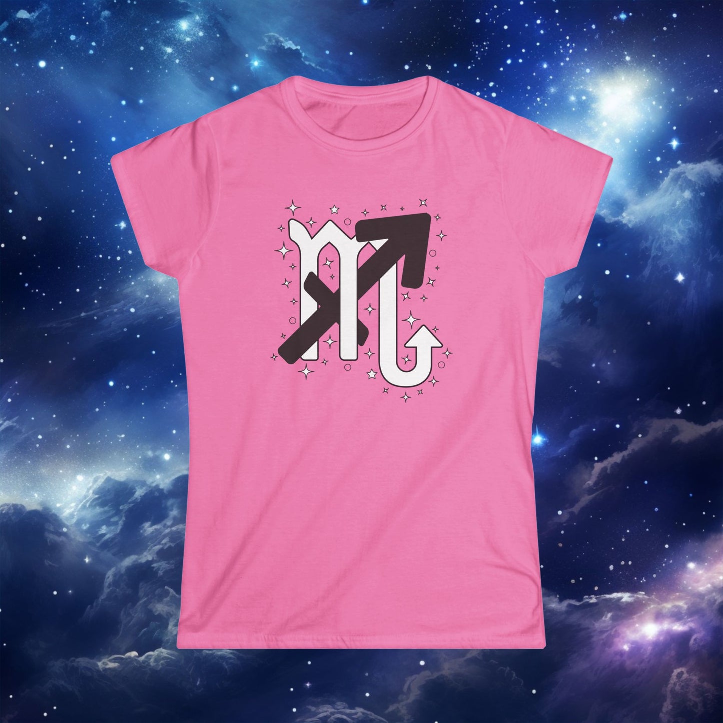 Astrology Zodiac Women's Softstyle Tee Sagittarius and Scorpio with Love Description