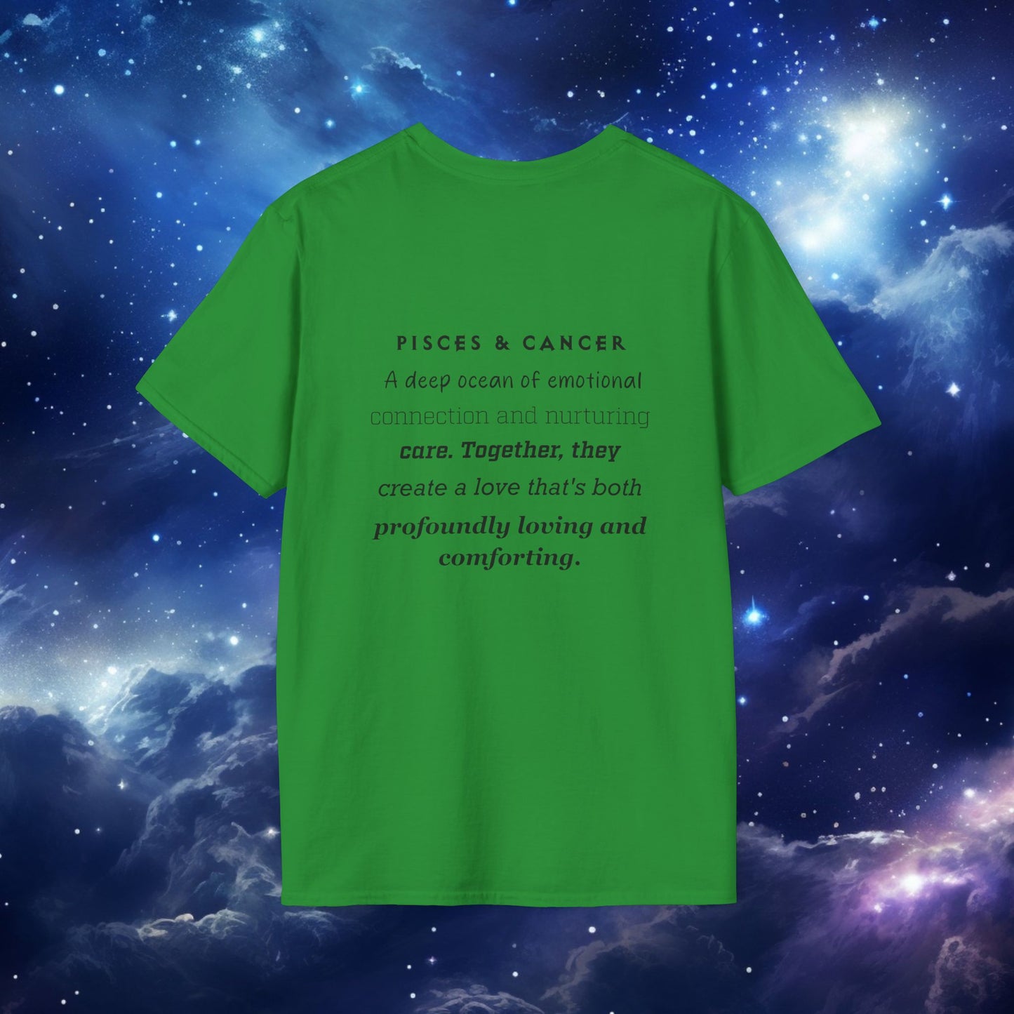 Pisces Cancer Astrology Unisex Tee, Zodiac Inspired T-shirt, Custom Personalized Tee, Sweetest Day Gift for Him