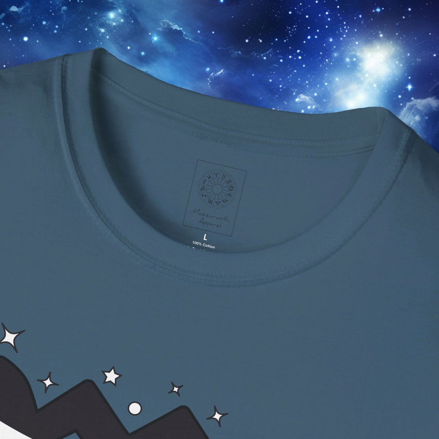 Astrology Zodiac Unisex Softstyle T-Shirt with Virgo and Gemini Symbols and Love Description