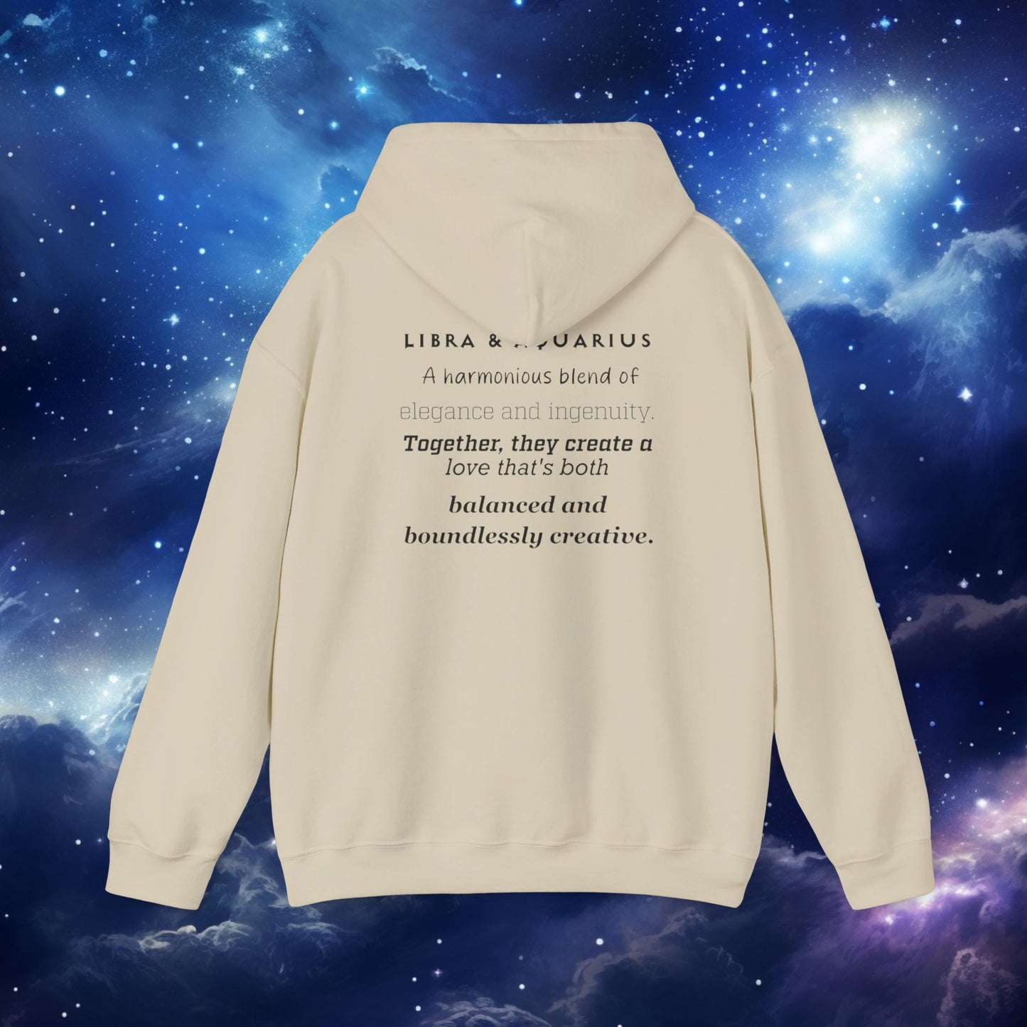 Astrology Zodiac Paring Unisex Hoodie Sweatshirt - Libra Aquarius 2