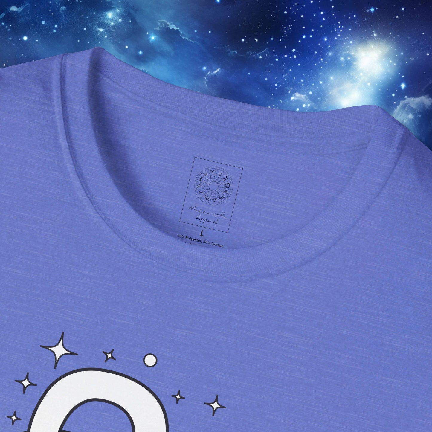Astrology Zodiac Unisex Softstyle T-Shirt with Aries and Leo Symbols and Love Description