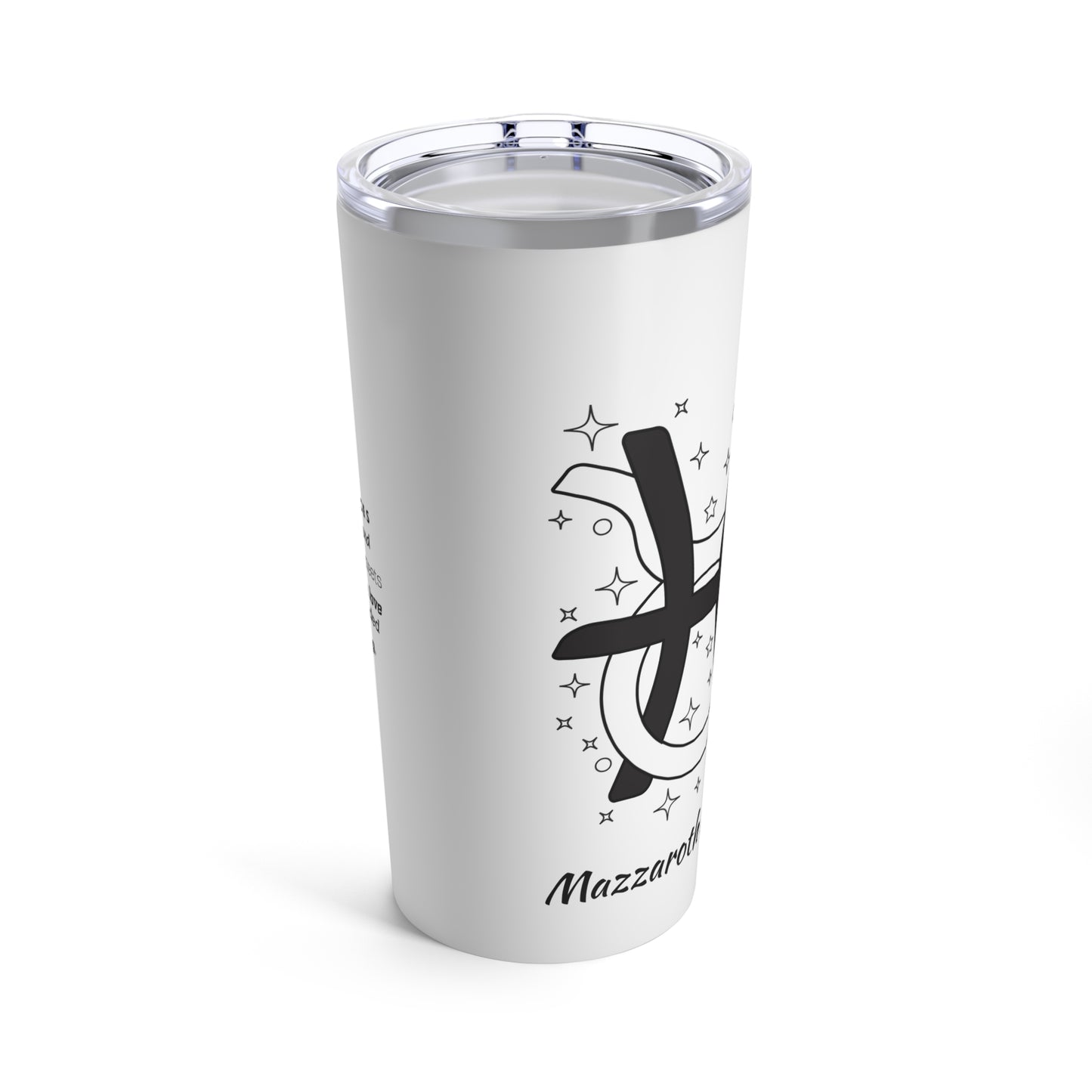 Tumbler 20oz Intertwined Pisces and Taurus Love Description