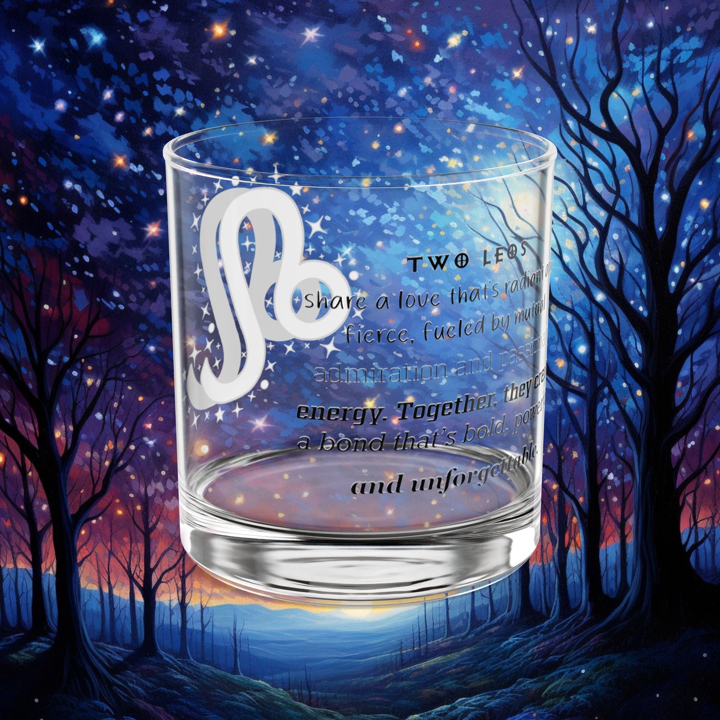 Leo Leo Zodiac Rocks Glass
