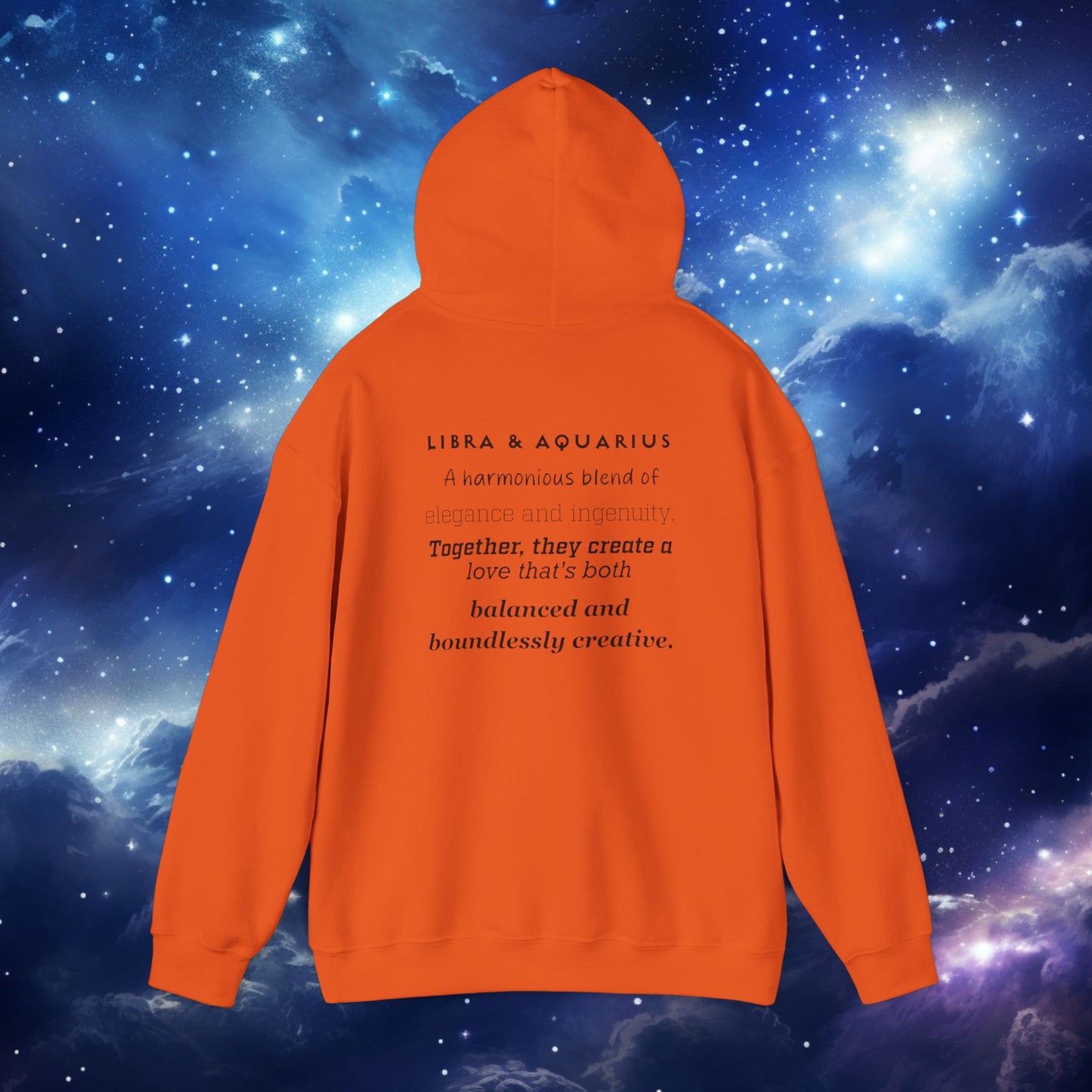 Astrology Zodiac Paring Unisex Hoodie Sweatshirt - Libra Aquarius 2