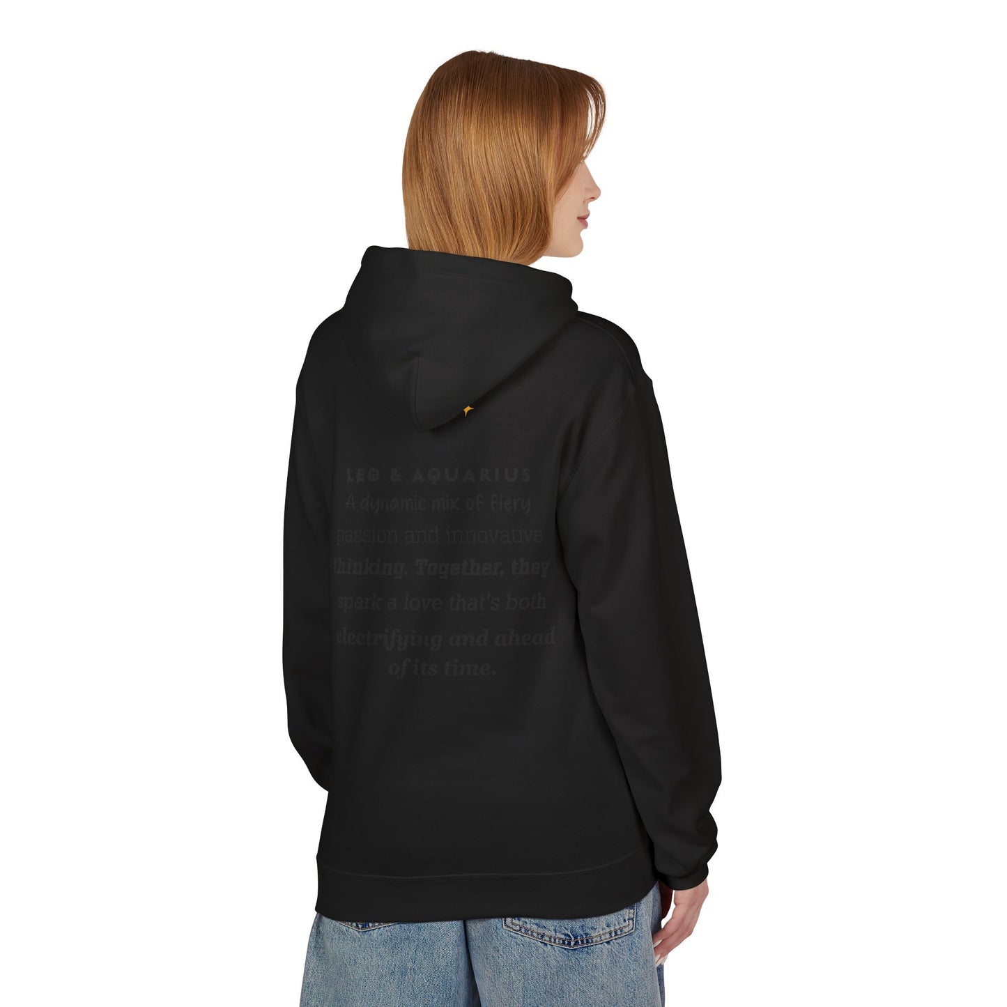 Astrology Zodiac Pairing Hoodie - Leo and Aquarius Love Description