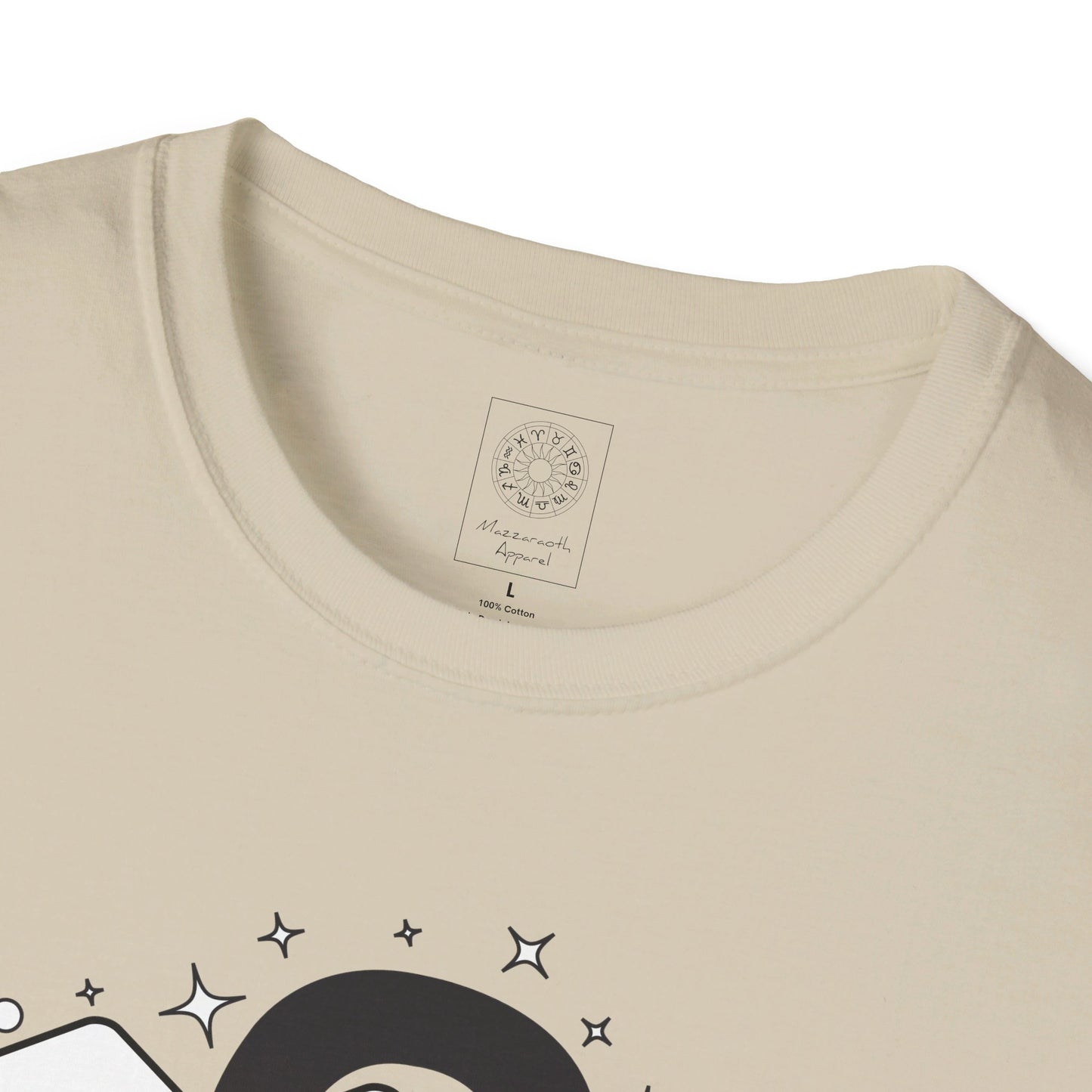 Astrology Zodiac Unisex Softstyle T-Shirt with Leo and Aquarius Symbols and Love Description