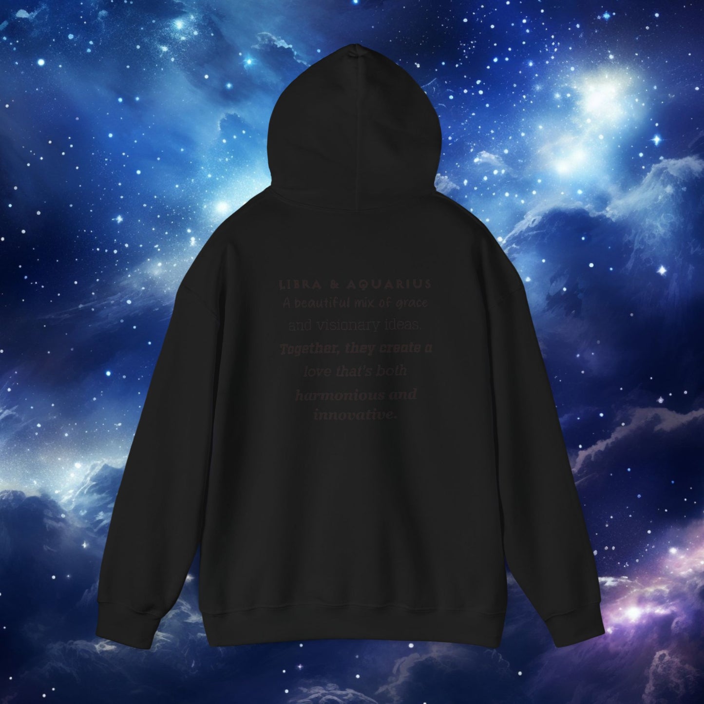 Astrology Zodiac Hoodie - Libra and Aquarius Love Description