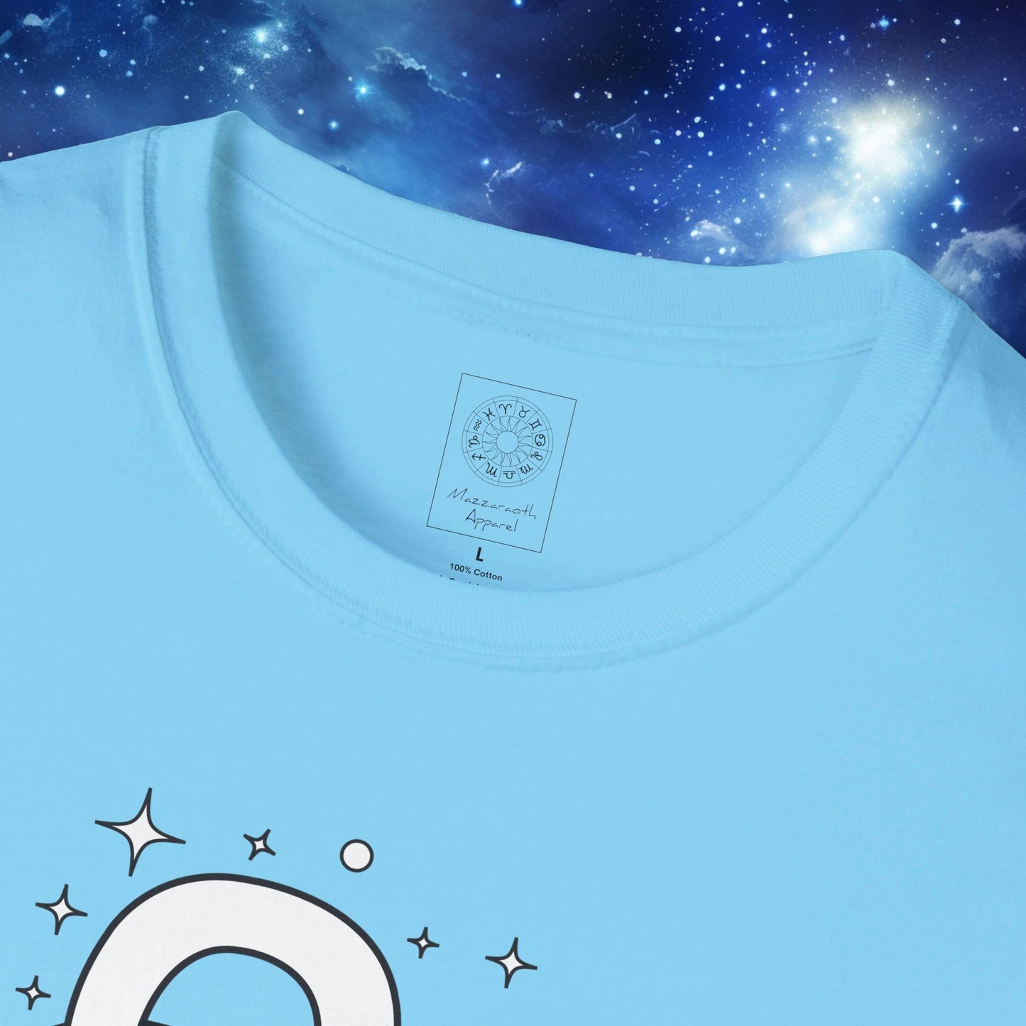 Astrology Zodiac Unisex Softstyle T-Shirt with Aries and Leo Symbols and Love Description