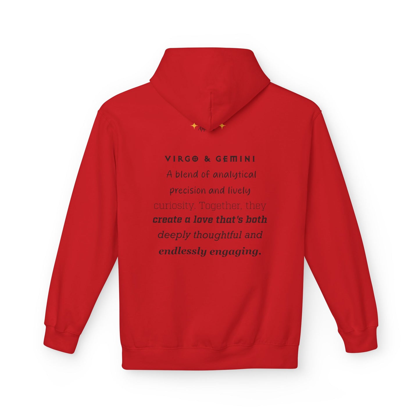 Women's Virgo and Gemini Astrology Zodiac Intertwine Hoodie with Love Description