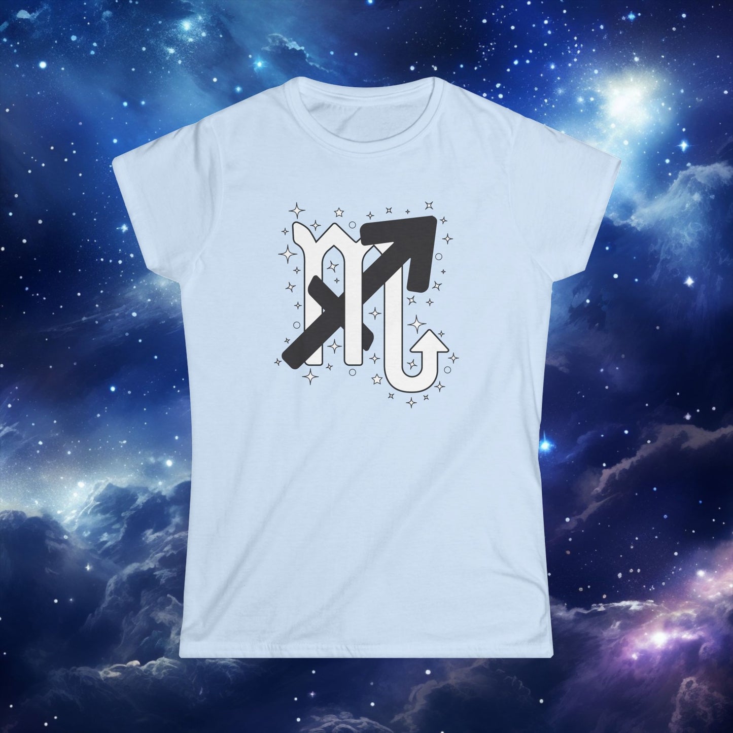 Astrology Zodiac Women's Softstyle Tee Sagittarius and Scorpio with Love Description