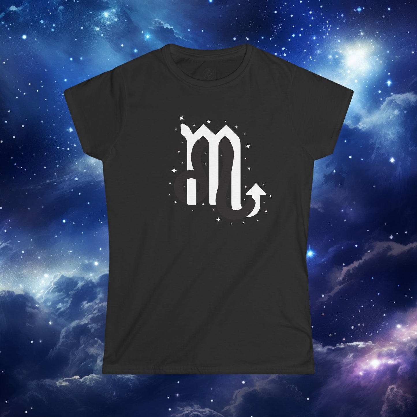 Astrology Zodiac Women's Softstyle Tee with Leo and Scorpio and Love Description