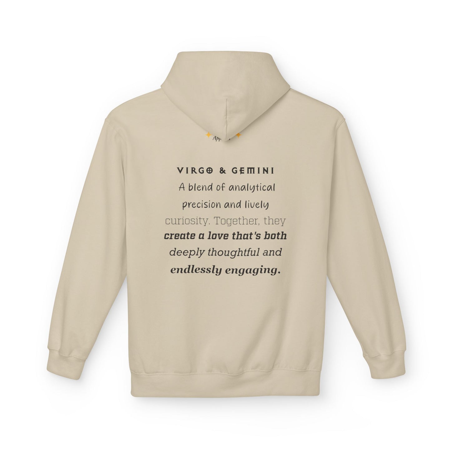 Women's Virgo and Gemini Astrology Zodiac Intertwine Hoodie with Love Description