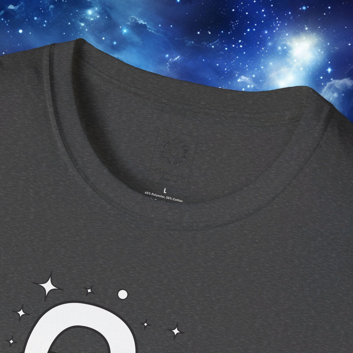 Astrology Zodiac Unisex Softstyle T-Shirt with Aries and Leo Symbols and Love Description