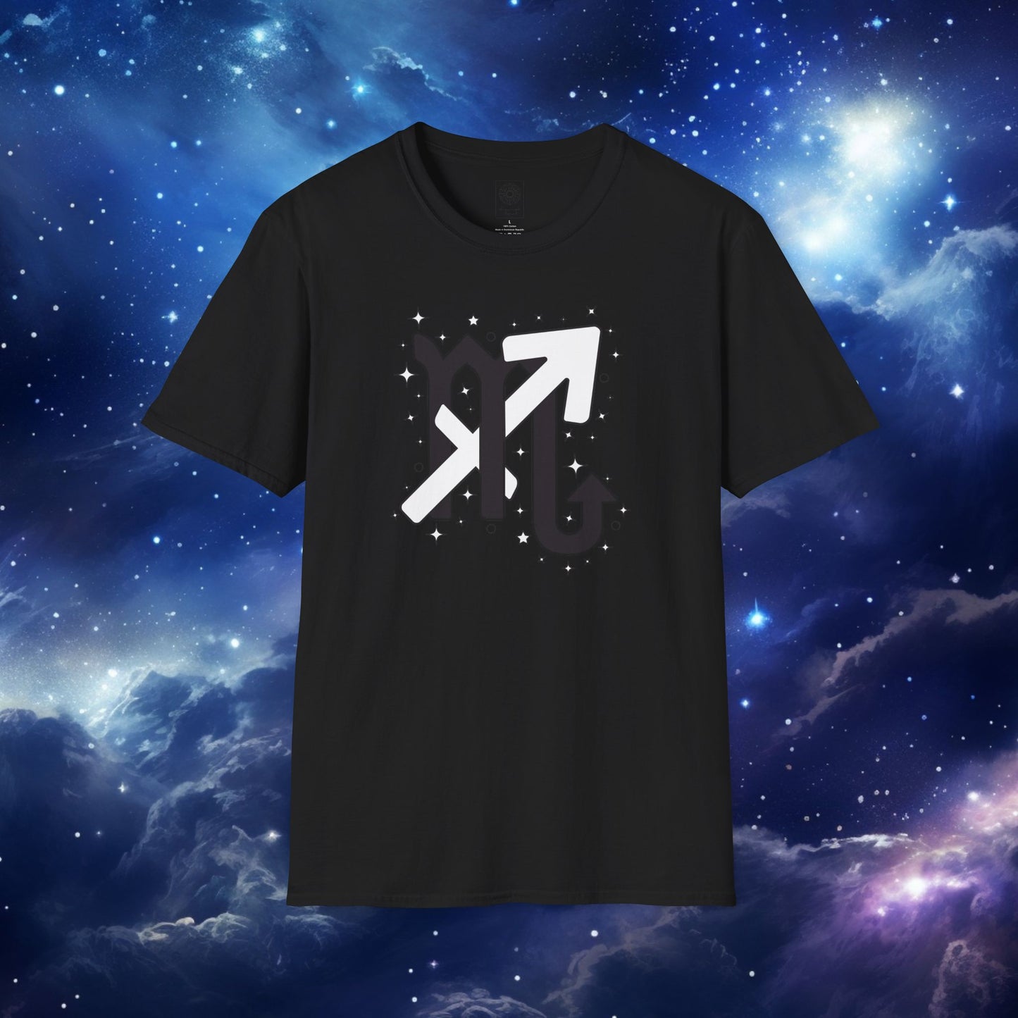 Astrology Zodiac Unisex Softstyle T-Shirt Scorpio and Sagittarius with Love Description
