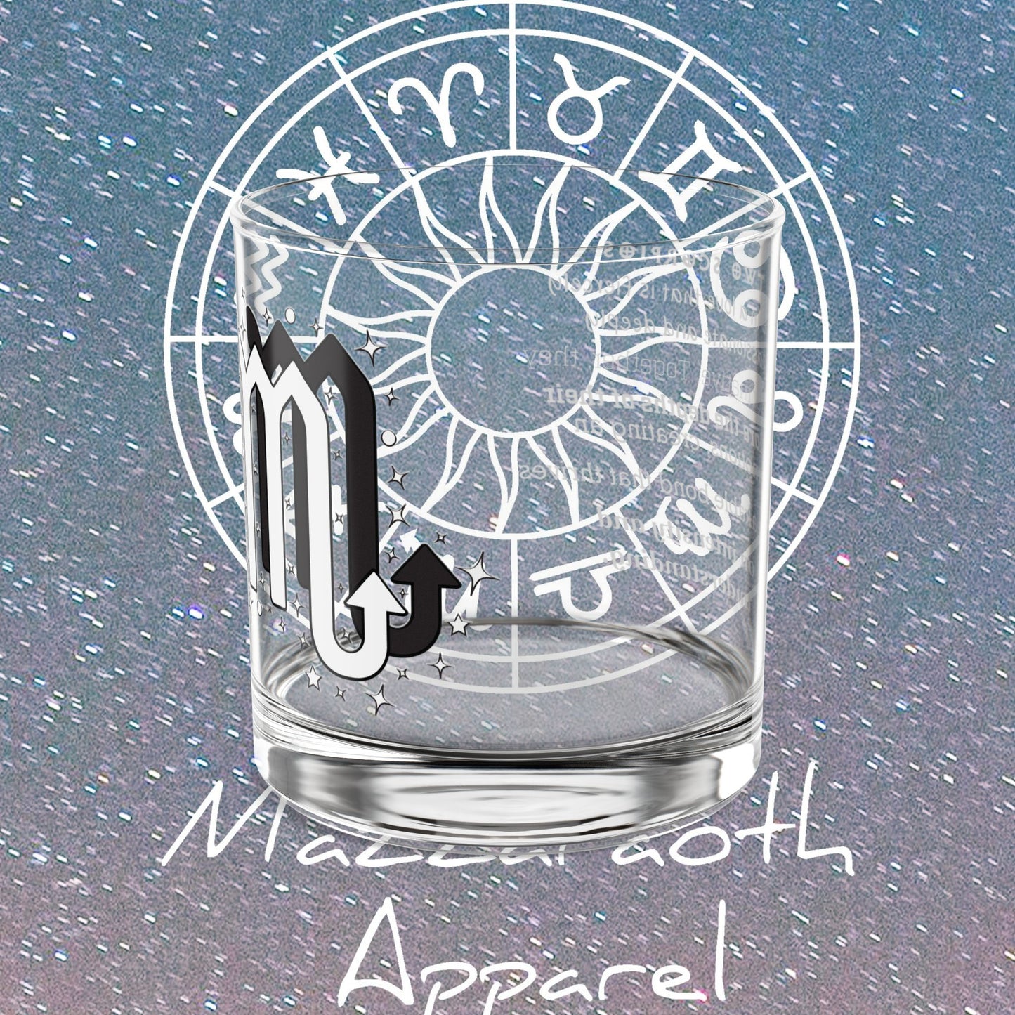 Scorpio Scorpio Zodiac Rocks Glass
