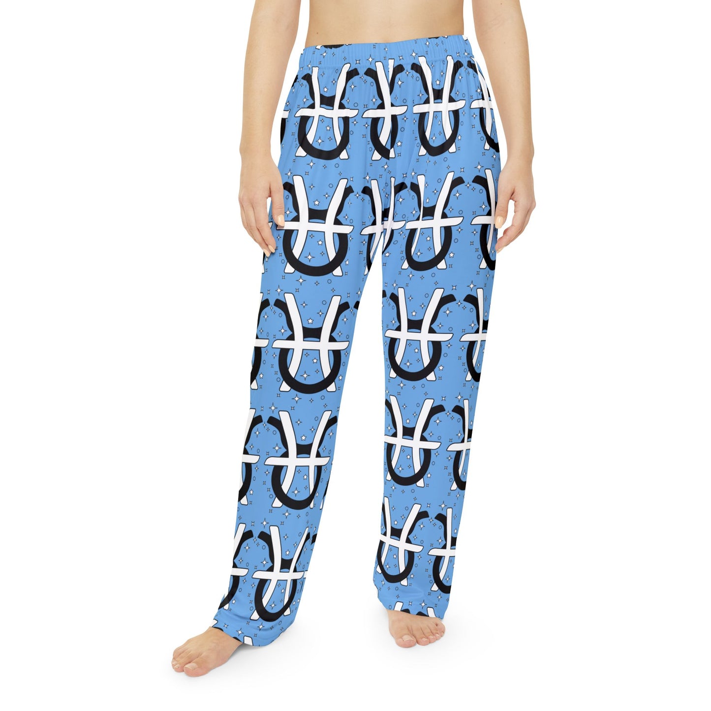 Zodiac Pajama Pants for Women - Pisces and Taurus Signs Intertwined