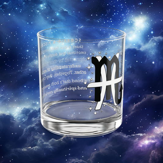 Scorpio Pisces Zodiac Rocks Glass