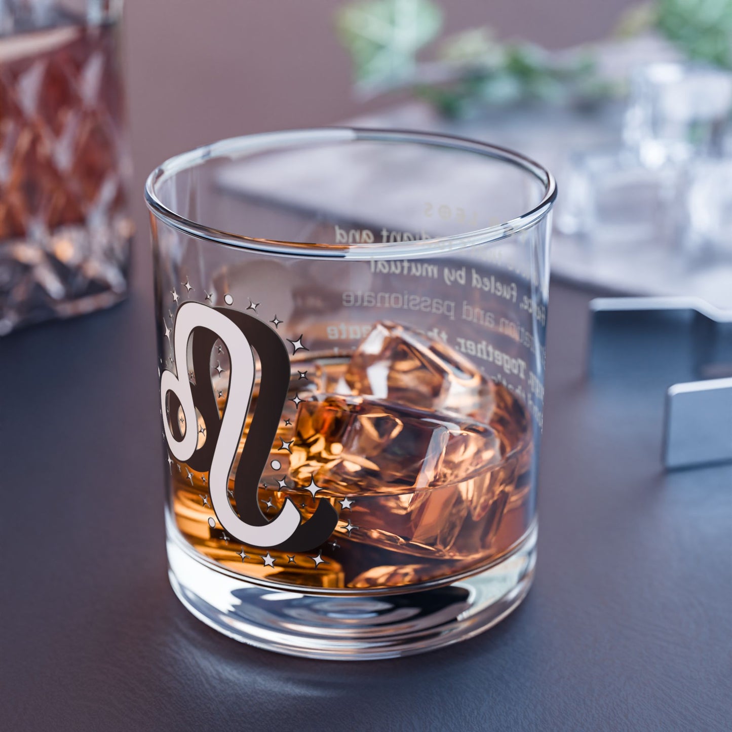 Leo Leo Zodiac Rocks Glass