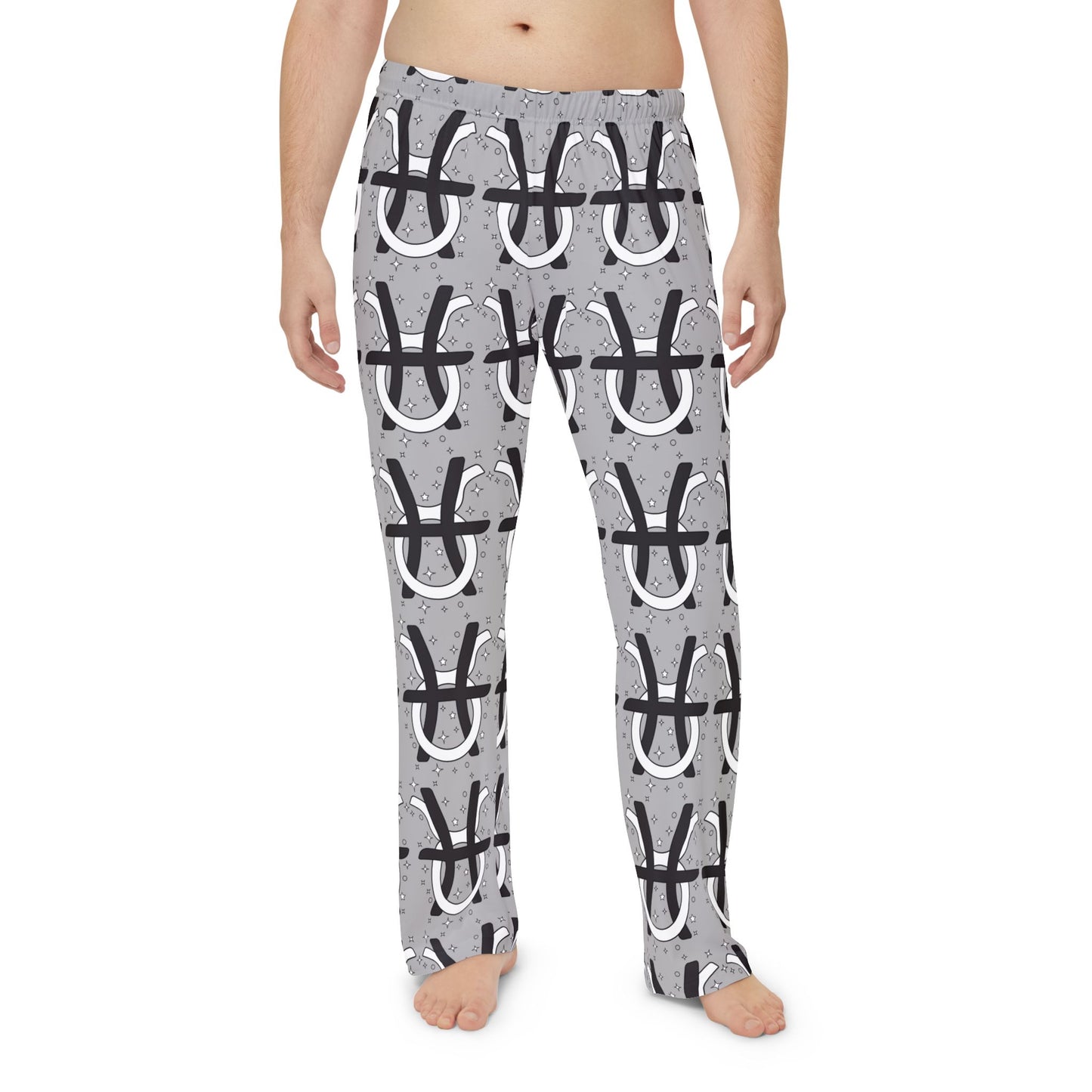Zodiac Pajama Pants for Men - Pisces and Taurus Signs Intertwined