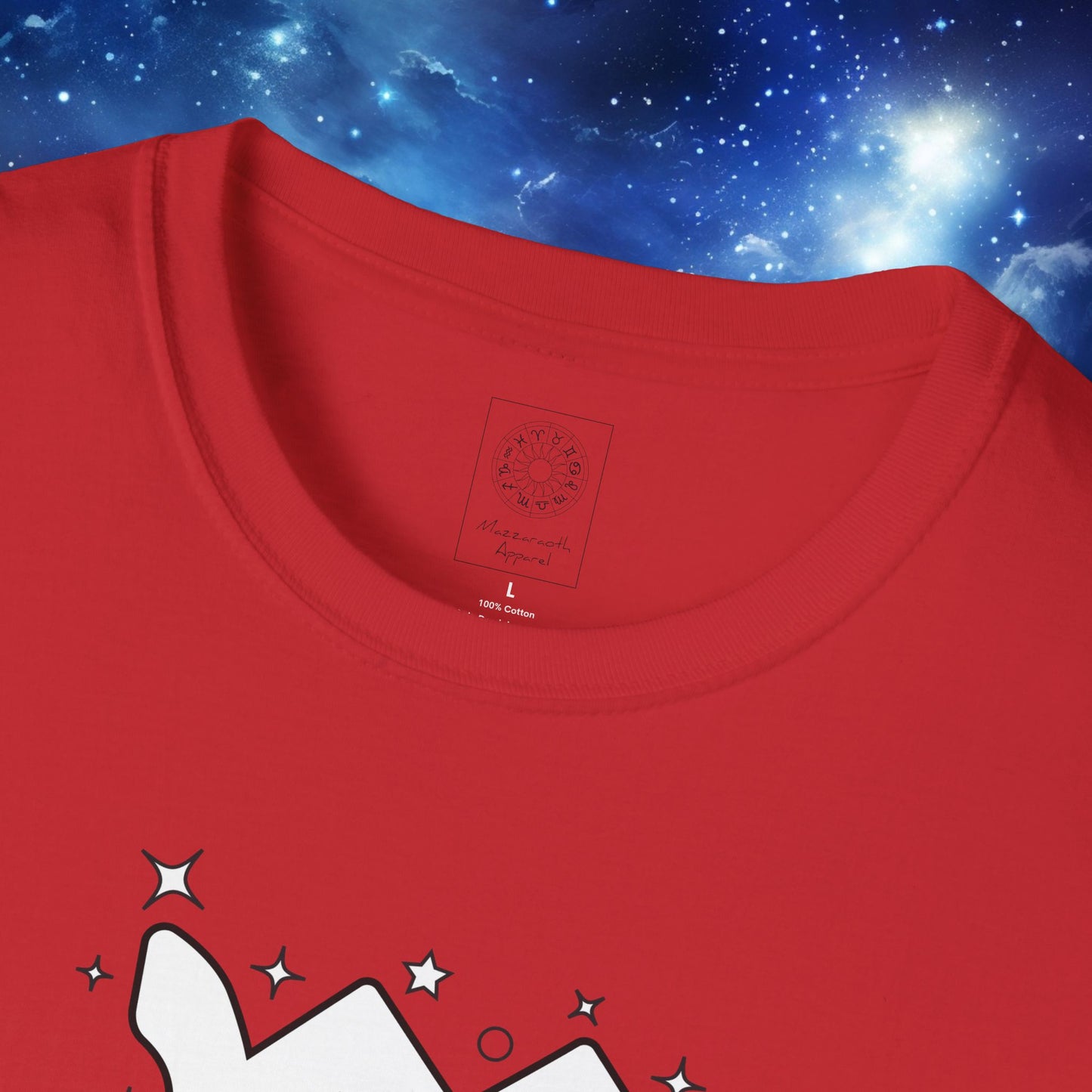 Astrology Zodiac Unisex Softstyle T-Shirt Leo and Scorpio With Love Description On Back